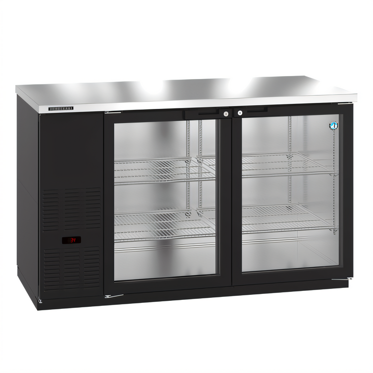 Product image #1 for Hoshizaki BB59-G 59-1/2-Inch Two-Section Back Bar Cooler with Glass Swing Doors