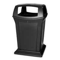 Ranger 45 Gallon Dome Top Commercial Trash Container with 4 Access Openings