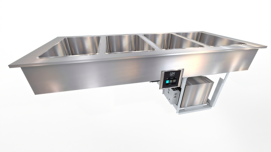 Product image #1 for Duke FCP4-SB 4-Pan Flush Mount Drop-In Refrigerated Cold Pan