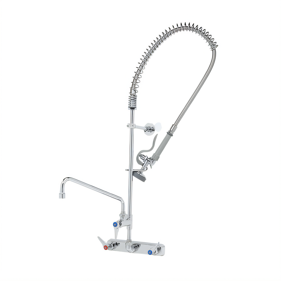 Product image #1 for T&S Brass EasyInstall Wall-Mount Workboard Pre-Rinse Add-On Faucet with 12-Inch Swing Nozzle