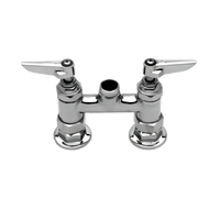 T&S Brass 4-Inch Center Deck-Mount Double Pantry Mixing Faucet Without Spout