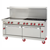Thumbnail image #1 for American Range 72-Inch Gas Restaurant Range with 36-Inch Griddle, 6 Open Burners, and 2 Standard Ovens