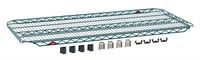 Metro Super Erecta EZ-ADD 48 Inch x 24 Inch Wire Shelf with Corner Hardware, Metroseal Green