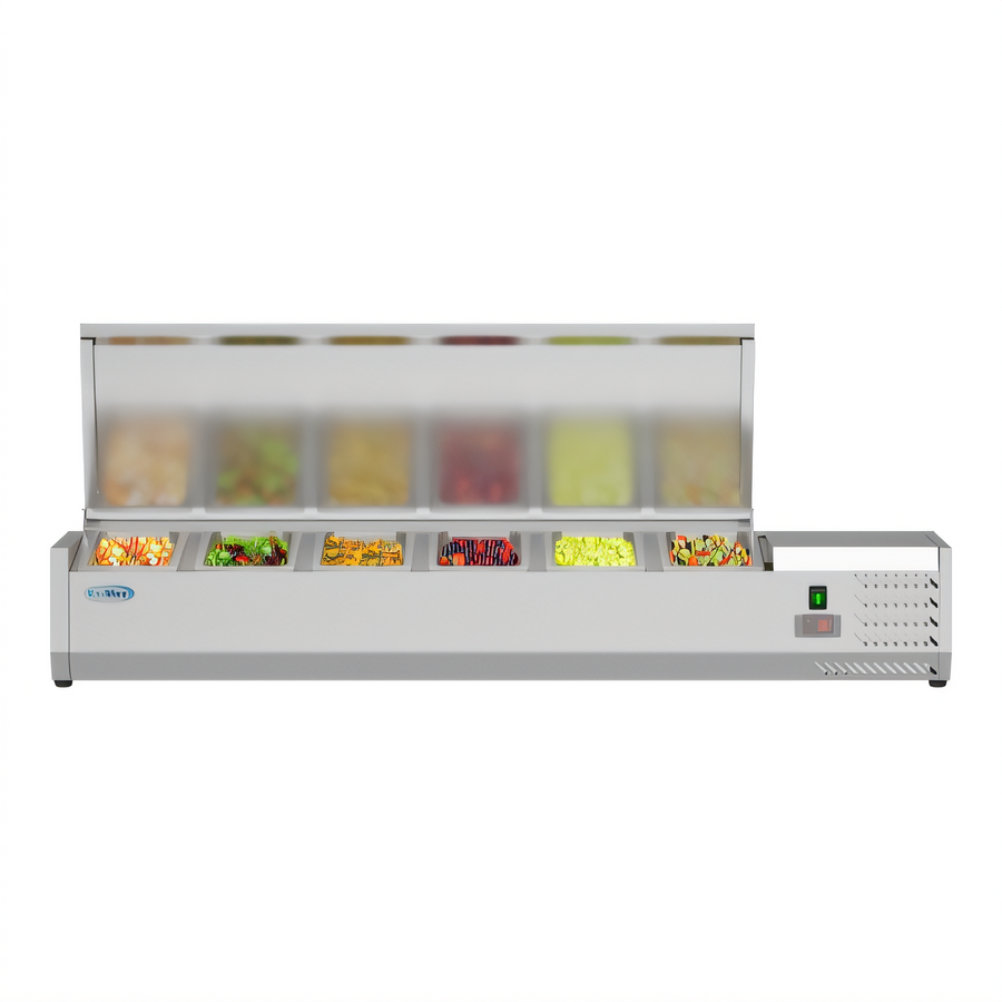 Product image #1 for KoolMore 59-Inch Refrigerated Countertop Prep Unit with 6 x 1/3 Pan Capacity