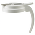 Thumbnail image #1 for White Polypropylene Syrup Dispenser Lid with Stainless Steel Slide Cover for 32 oz. and 48 oz. Syrup Dispensers