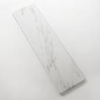 Thumbnail image #1 for American Metalcraft MW32 White Marble Melamine Rectangular Serving Board with Handle, 31-1/2 x 8-3/4 Inches Case of 6