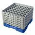 Thumbnail image #2 for Cambro Camrack® Full Size 49-Compartment Glass Rack with 6 Soft Gray Extenders, Blue