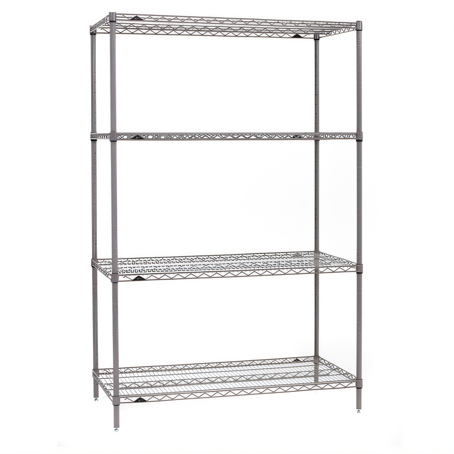 Product image #1 for Metro Super Erecta 30"W x 21"D x 74"H Wire Shelving Starter Unit, 4 Shelves, Metroseal Gray Epoxy-Coated Finish with Microban