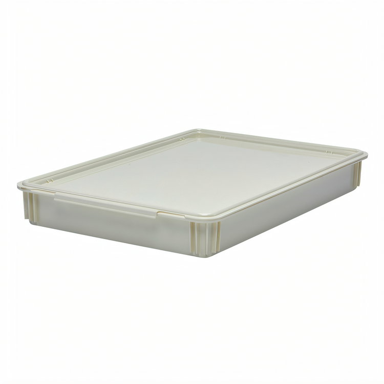 Product image #1 for Cambro Camwear White Polycarbonate Pizza Dough Box, 26 x 18 x 3 Inches