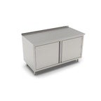 Thumbnail image #1 for John Boos 4CH6R1.5-3660 60" x 36" Enclosed Stainless Steel Work Table with Hinged Doors, 16-Gauge 300 Series Top and 1-1/2" Rear Riser