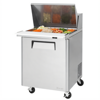 Turbo Air M3 Series 27.5-Inch One-Section Mega Top Sandwich/Salad Prep Table, 12-Pan, Rear-Mount Self-Contained, 1 Door