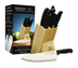 Thumbnail image #1 for 10-Piece Kitchen Knife Set with Wooden Block and Sharpening Steel
