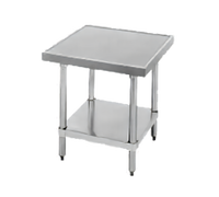 Advance Tabco 36 Inch x 36 Inch x 24 Inch Budget Equipment Stand with 430 Stainless Steel Top and Galvanized Undershelf