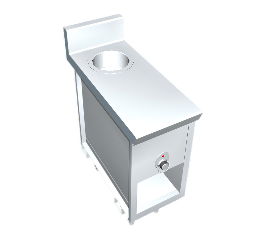 Product image #1 for La Rosa 14-Inch Utility Stand with 7-Quart Soup Warmer and Open Cabinet Base