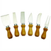 Thumbnail image #1 for Winco 6-Piece Cheese Knife Set with Wooden Handles and Stainless Steel Blades
