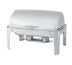 Thumbnail image #1 for Vollrath 8 Qt Full-Size Rectangular Roll Top Chafer, Mirrored Finish