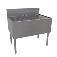 Glastender 36-Inch Freestanding Stainless Steel Underbar Drainboard with Removable Perforated Insert