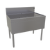 Thumbnail image #1 for Glastender 36-Inch Freestanding Stainless Steel Underbar Drainboard with Removable Perforated Insert