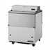 Thumbnail image #1 for True Dual-Sided Mobile School Milk Cooler Cart, 8-Crate Capacity, Forced-Air, White/Stainless Steel