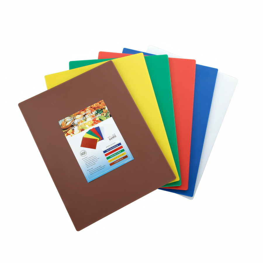 Product image #1 for Winco 18 x 24 x 1/2 Inch Polyethylene Cutting Board Set, Assorted Colors