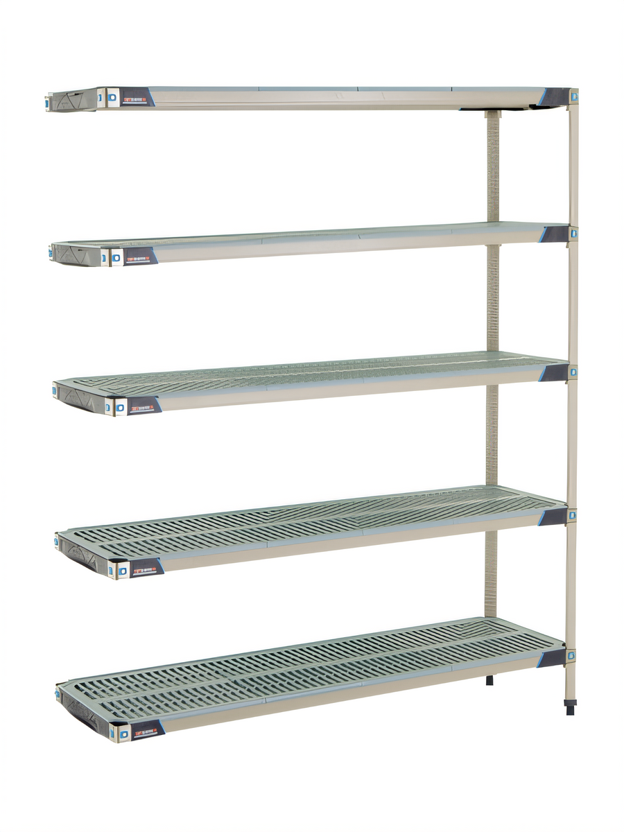 Product image #1 for MetroMax i 5-Shelf Add-On Polymer Shelving Unit, 60"W x 18"D x 74"H
