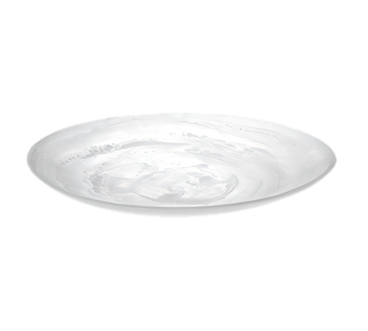 Product image #1 for American Metalcraft Translucence Collection 15-7/8 Inch Round Resin Serving Platter, 74.5 oz., White Swirl