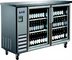 Thumbnail image #1 for IKON Refrigeration IBB61-2G-24SS Two-Section Stainless Steel Glass Door Back Bar Cooler, 14.16 Cu. Ft.