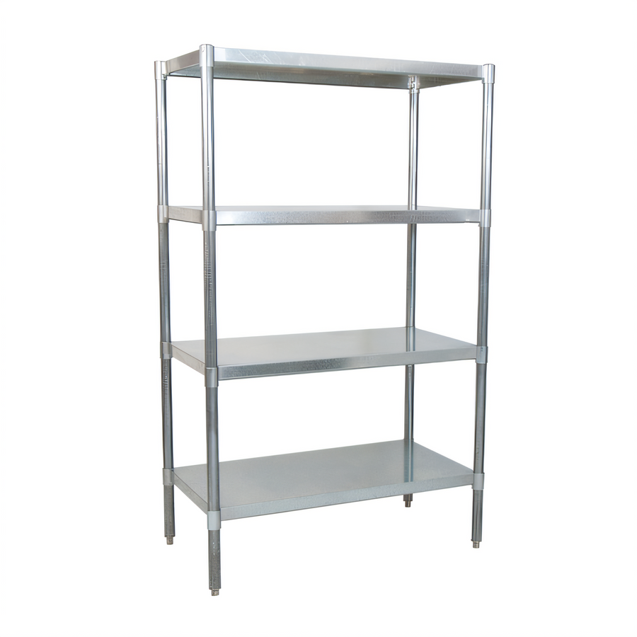 Product image #1 for BK Resources Stationary Stainless Steel Dry Storage Shelving Unit, 43 x 24 x 72 Inches, 4 Adjustable Shelves
