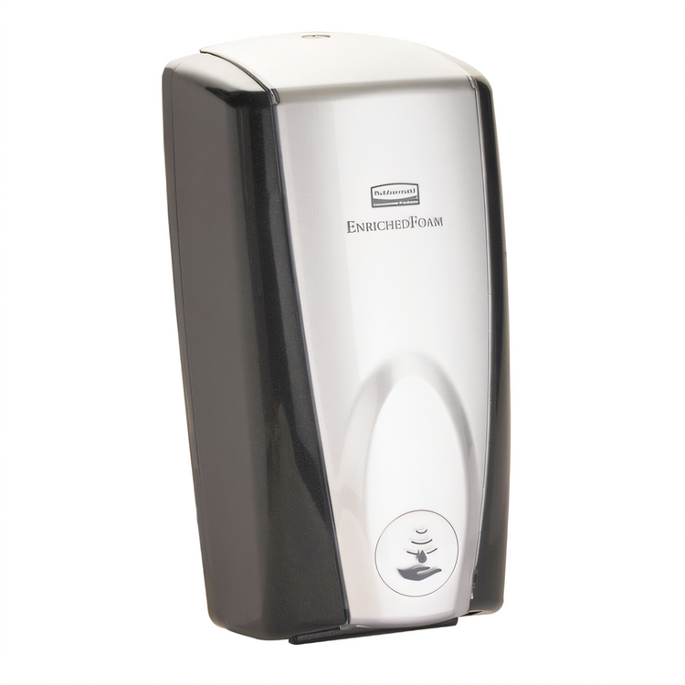 Product image #1 for TC AutoFoam Touch-Free Wall-Mount Foam Soap Dispenser, 1100 mL, Black/Chrome