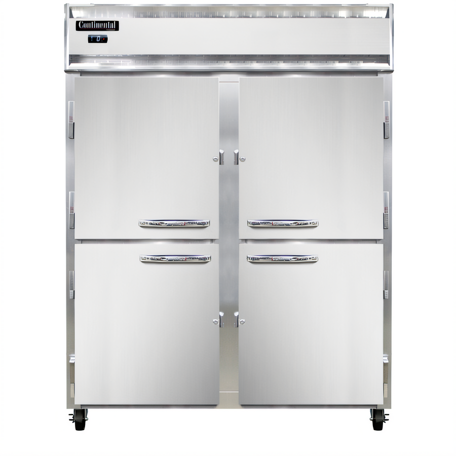 Product image #1 for Continental Refrigerator 2FENHD Two-Section Extra-Wide Reach-In Freezer with Half-Height Solid Doors