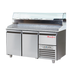 Thumbnail image #1 for Marra Forni Two-Section Refrigerated Pizza Prep Table with Granite Work Surface and 7 x 1/3 Pan Rail