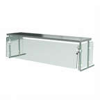 Thumbnail image #1 for Advance Tabco Sleek Shield NSGC-15-6WELL Cafeteria-Style Adjustable Glass Food Shield, 93-1/16"W, 15" Stainless Steel Shelf, 6-Well