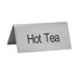 Thumbnail image #1 for Winco Hot Tea Stainless Steel Beverage Tent Sign