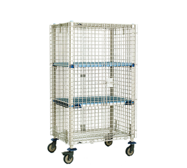 Product image #1 for MetroMax Q Mobile Wire Security Cage with Casters, 52-3/4" W x 27-13/16" D x 67-13/16" H, No Intermediate Shelves
