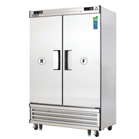 Everest Refrigeration EBSRF2 Two-Section Bottom-Mount Dual Temperature Reach-In Refrigerator/Freezer Combo