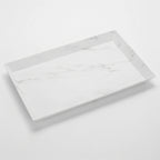 Thumbnail image #1 for American Metalcraft Naturals MWMEL23 Rectangular Melamine Serving Platter, 18 x 8-1/4 x 2 Inches, White Marble Pattern Case of 12