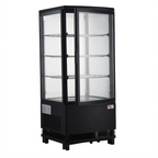 Thumbnail image #1 for DoughXpress BakeryXpress DXP-RCD01 Countertop Refrigerated Display Case with Hinged Glass Door and 3 Adjustable Shelves