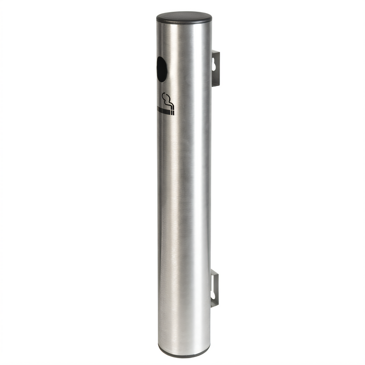 Product image #1 for American Metalcraft Wall-Mounted Brushed Stainless Steel Smoker Pole Cigarette Receptacle