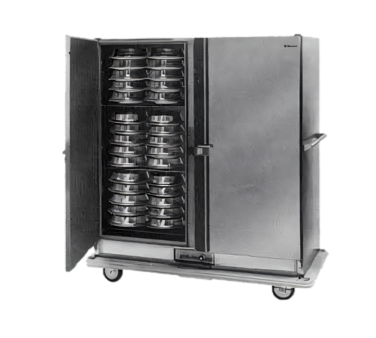 Product image #1 for Convertible Carter Insulated Mobile Banquet Cart Holding Cabinet with Double Doors, Thermostatic Heat, Stainless Steel, 96 Covered Plate Capacity