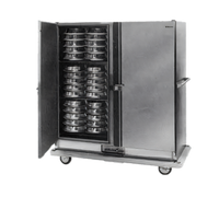 Convertible Carter Insulated Mobile Banquet Cart Holding Cabinet with Double Doors, Thermostatic Heat, Stainless Steel, 96 Covered Plate Capacity