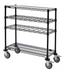 Thumbnail image #1 for Quantum Wire Wine Display and Worktable Cart with Cradle and Wire Shelves, 36 x 14 x 40 Inches