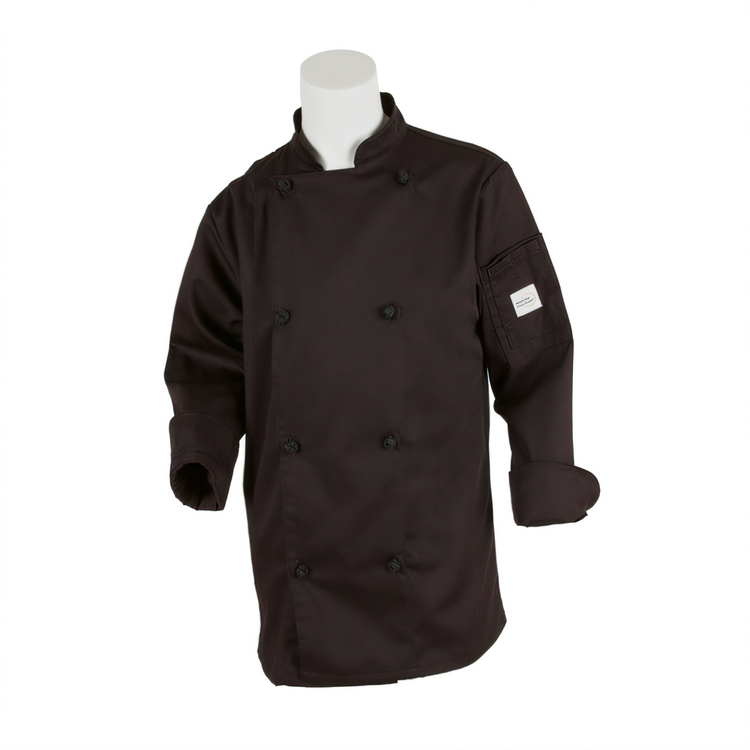 Product image #1 for Genesis Women's Long Sleeve Chef Jacket, Black, X-Small, Poly/Cotton Twill