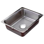 Thumbnail image #1 for Vollrath 131-8 Flat-Rim Drop-In Single-Bowl Sink, 22-Gauge 304 Stainless Steel, 4-Inch Deep, 2-Inch Drain Case of 6