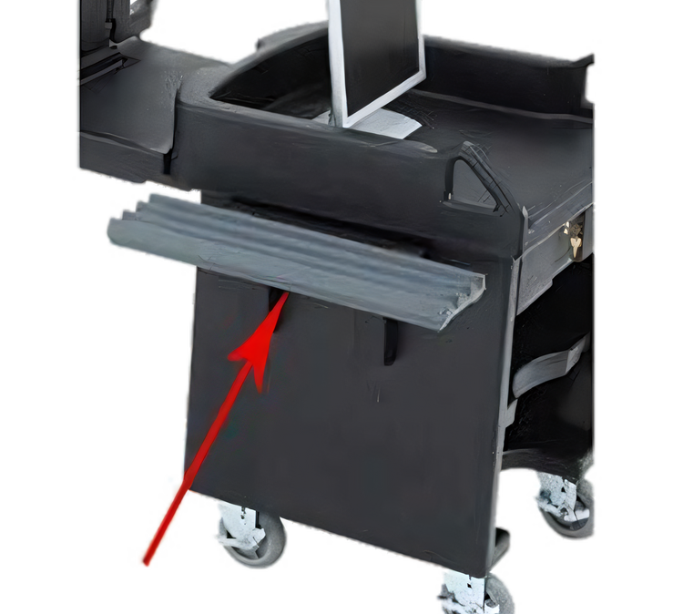 Product image #1 for Cambro Versa Cart Tray Rail Accessory, Granite Gray