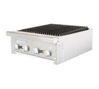 Bake Tech Innovation Radiance 24-Inch Countertop Gas Charbroiler, 4 Burners, Manual Controls
