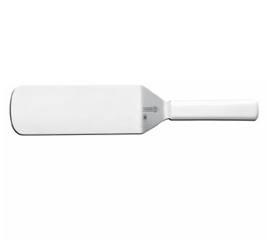 Product image #1 for Mundial 8 Inch x 3 Inch Stainless Steel Turner with Molded White Polypropylene Handle