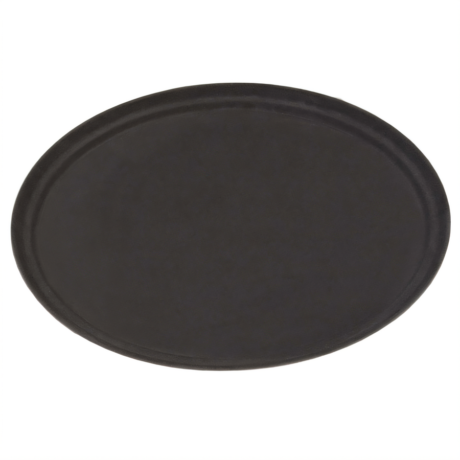 Product image #1 for Omcan 26-Inch Oval Black Non-Slip ABS Serving Tray