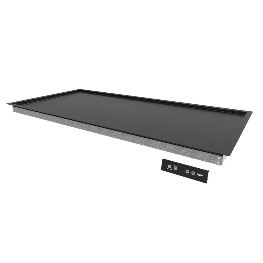 Product image #1 for Vollrath Recessed Drop-In Heated Warming Shelf, 50 Inch, Black Aluminum, 120V