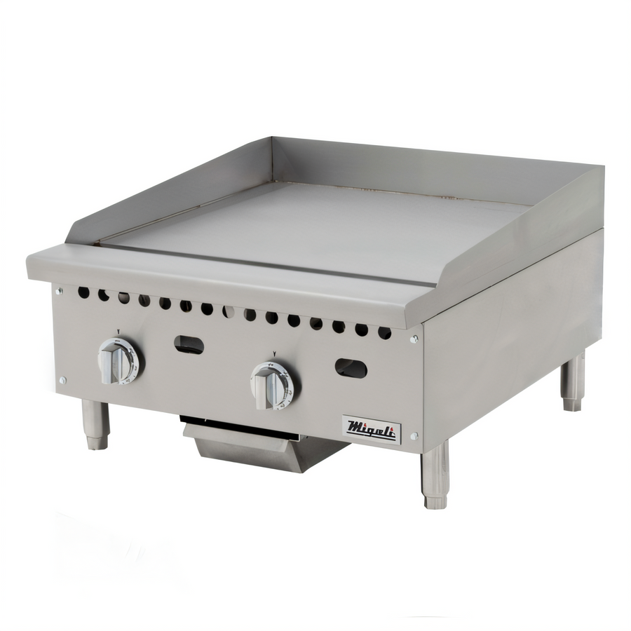 Product image #1 for Migali Competitor Series 24-Inch Countertop Natural Gas Griddle with Thermostatic Controls