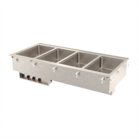 Vollrath Four-Well Drop-In Electric Hot Food Well with Marine Grade 316 Stainless Steel Wells, 120V, Infinite Controls